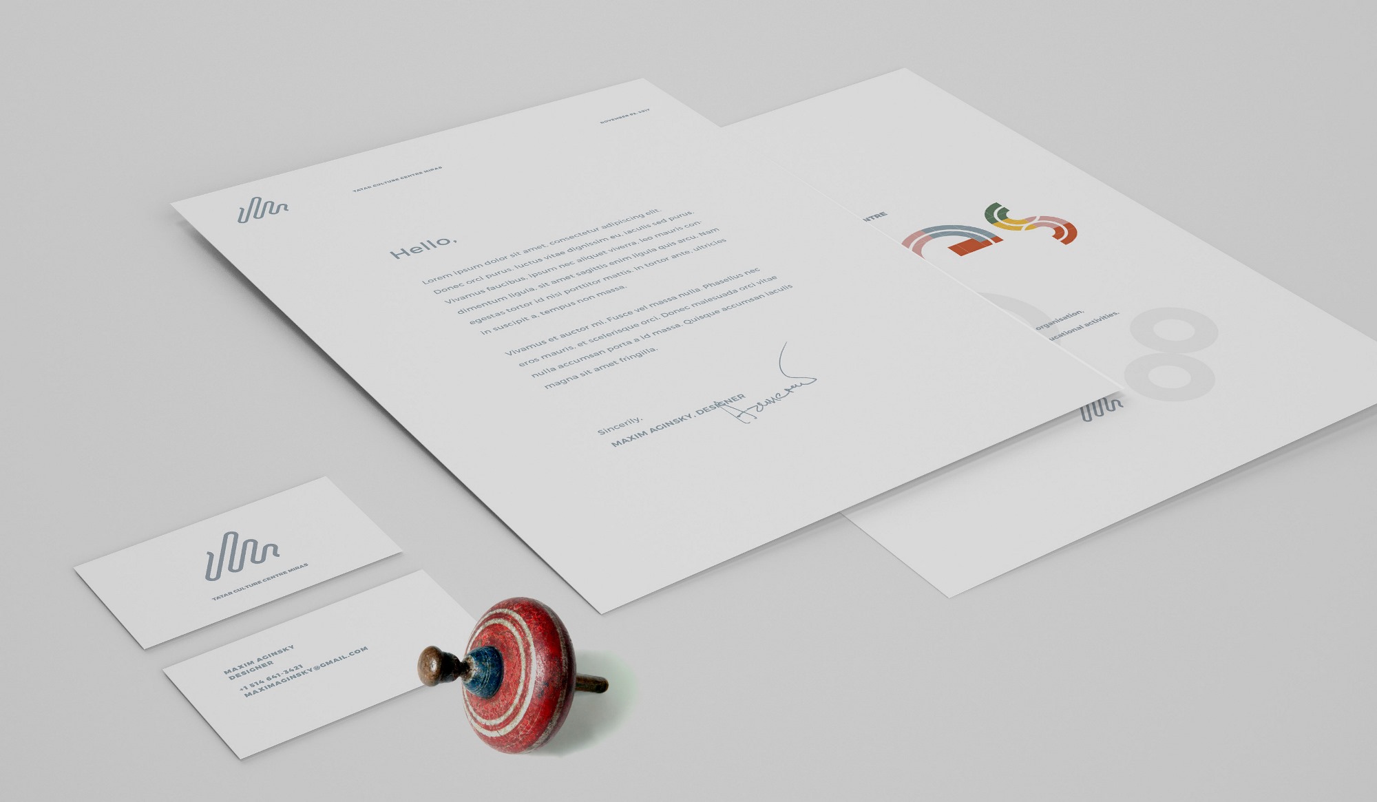 Business card, Letterhead, Booklet cover