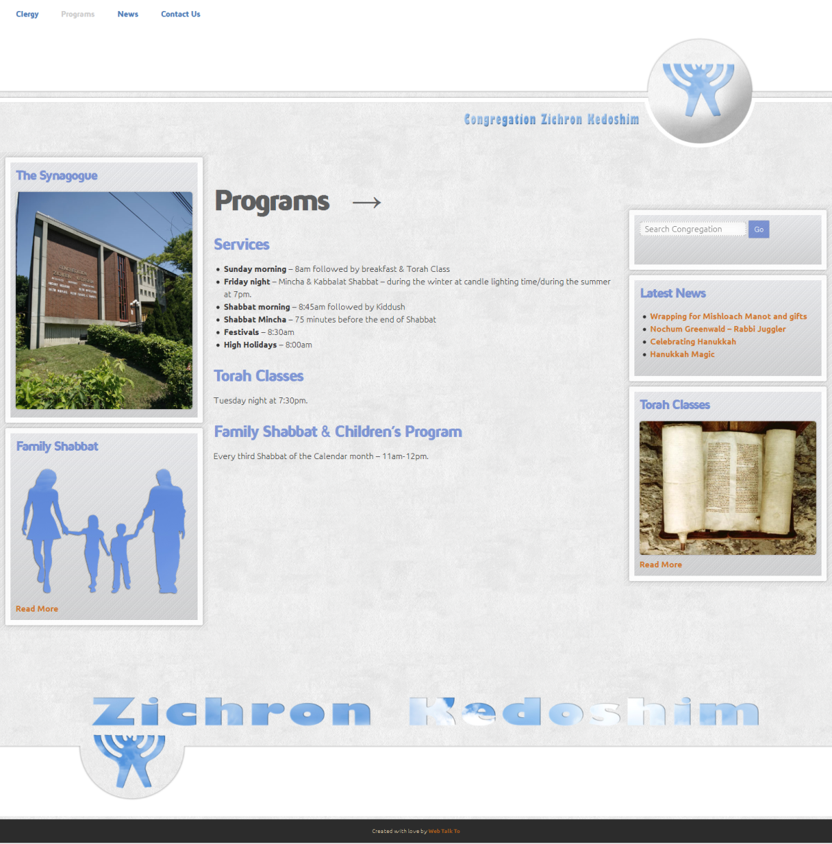 Programs page screenshot